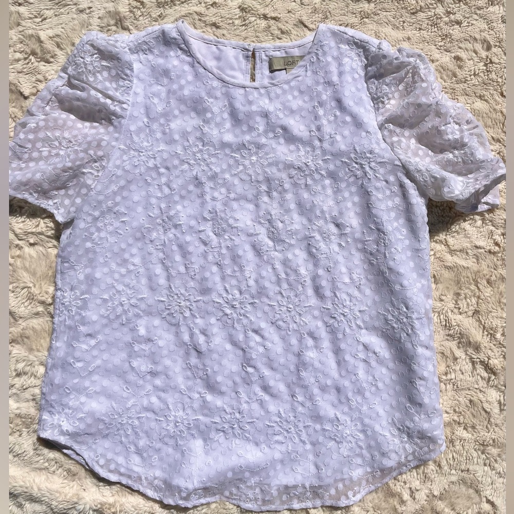 Sheer Embroidered Blouse